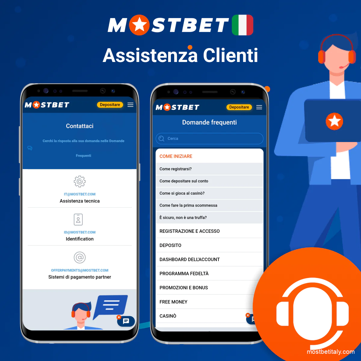 Assistenza clienti disponibile 24/7 sull’app Mostbet