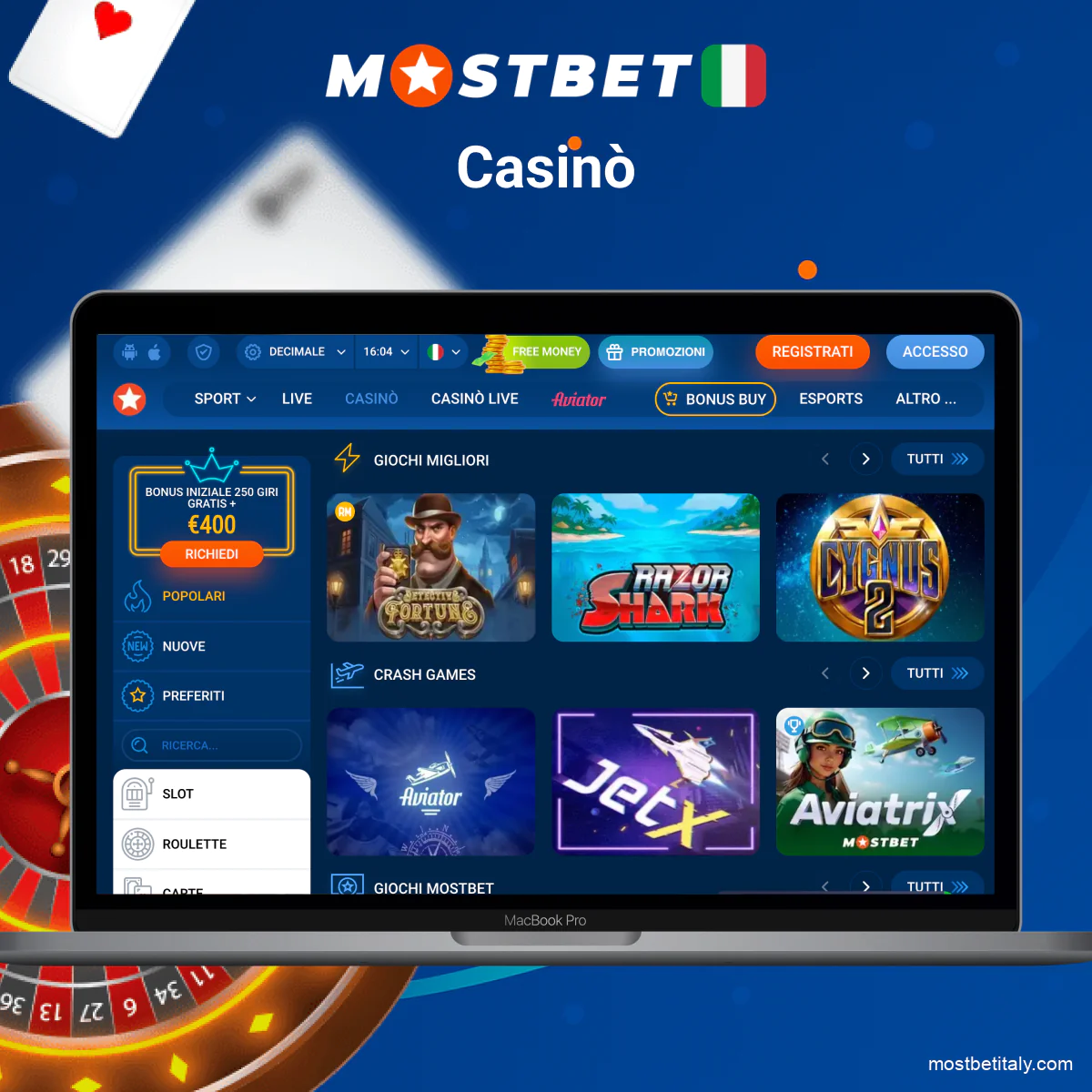 Esperienza di gioco unica su Mostbet Casino
