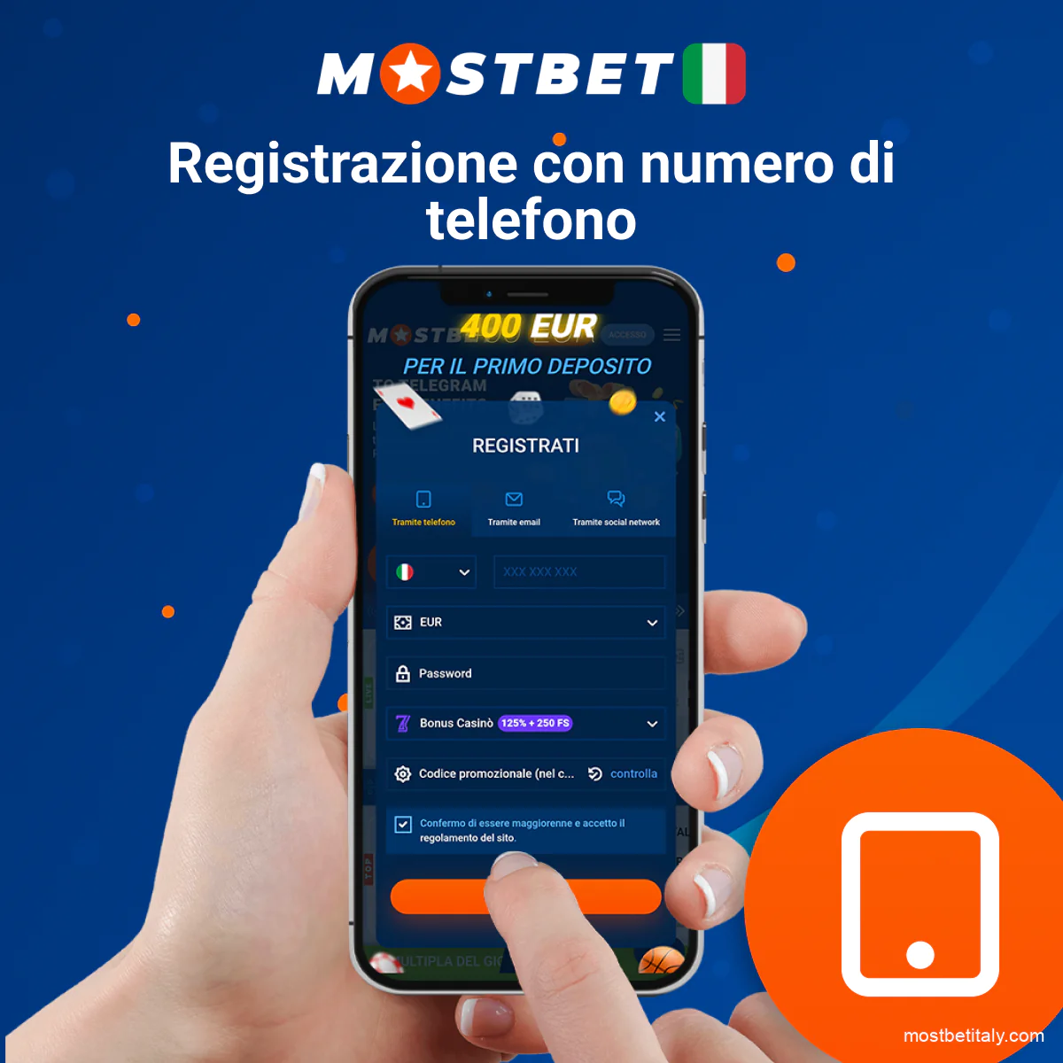 Iscrizione a Mostbet con numero di telefono in pochi passaggi