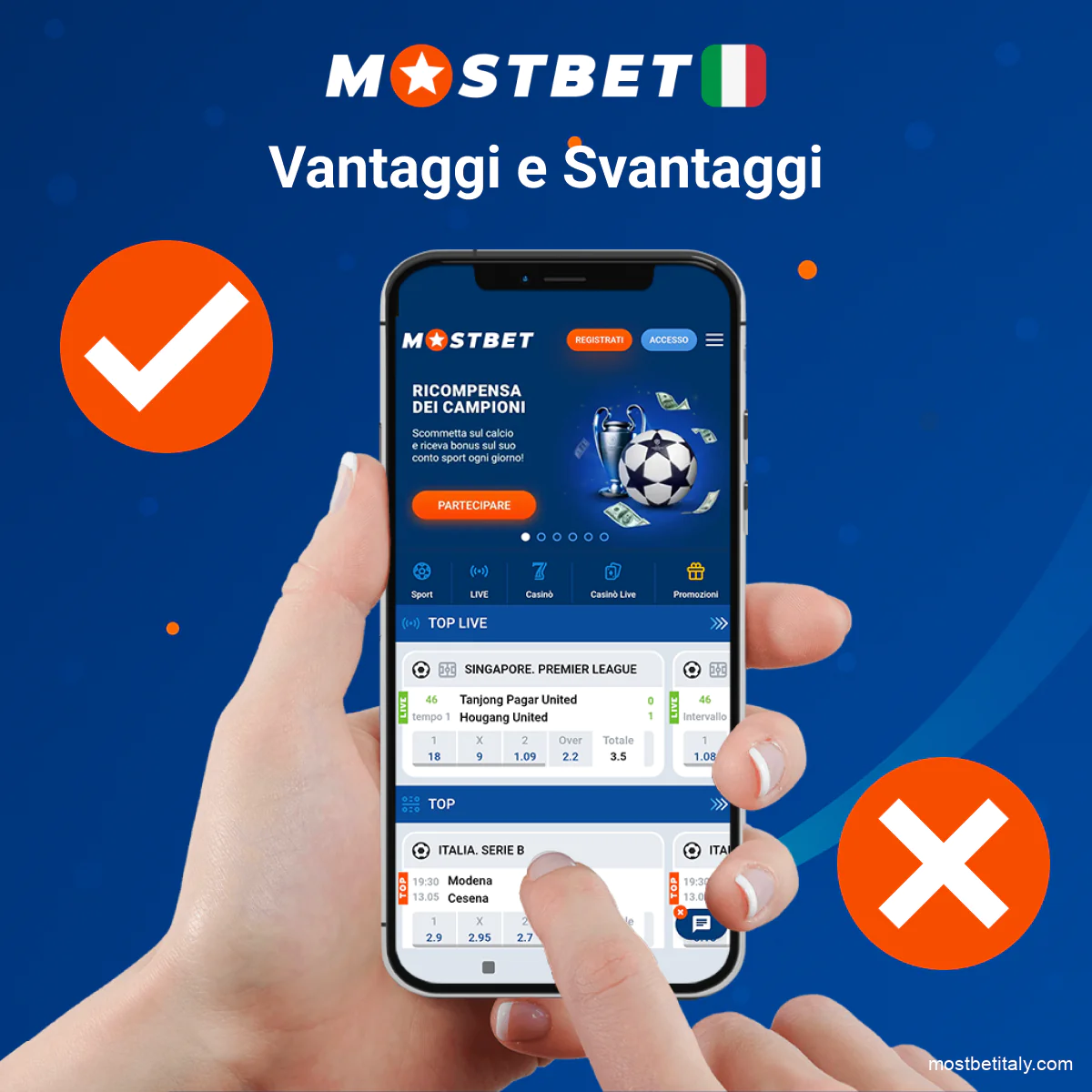 Vantaggi e svantaggi dell’app Mostbet Italia